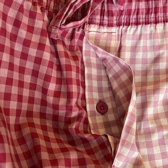 Penguin‎ Original Shorts Size Large Gingham Checked Sangria Pockets Drawstring - Picture 8 of 8